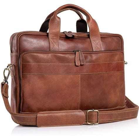 brown fake leather messenger bag|brown leather computer messenger bag.